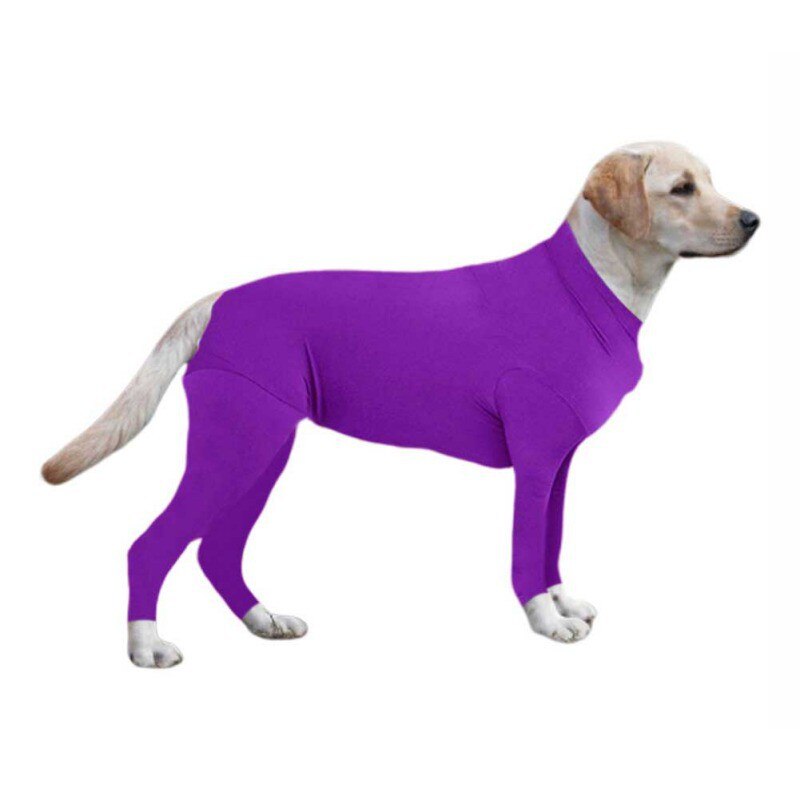 Post Operatieve Bescherming Herstel Lange Mouwen Bodysuit Jumpsuit Voor Honden Care Pak Jumpsuit Shirt Pyjama: Paars / M