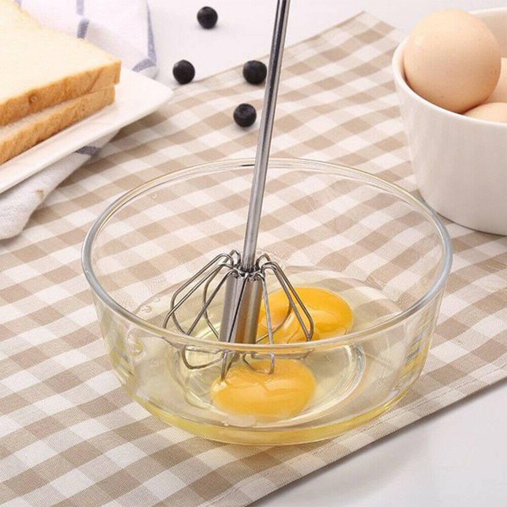 Äggvisp i rostfritt stål handhållen äggvisp enkelt handtag non-stick enkel enkel användning köketillbehör