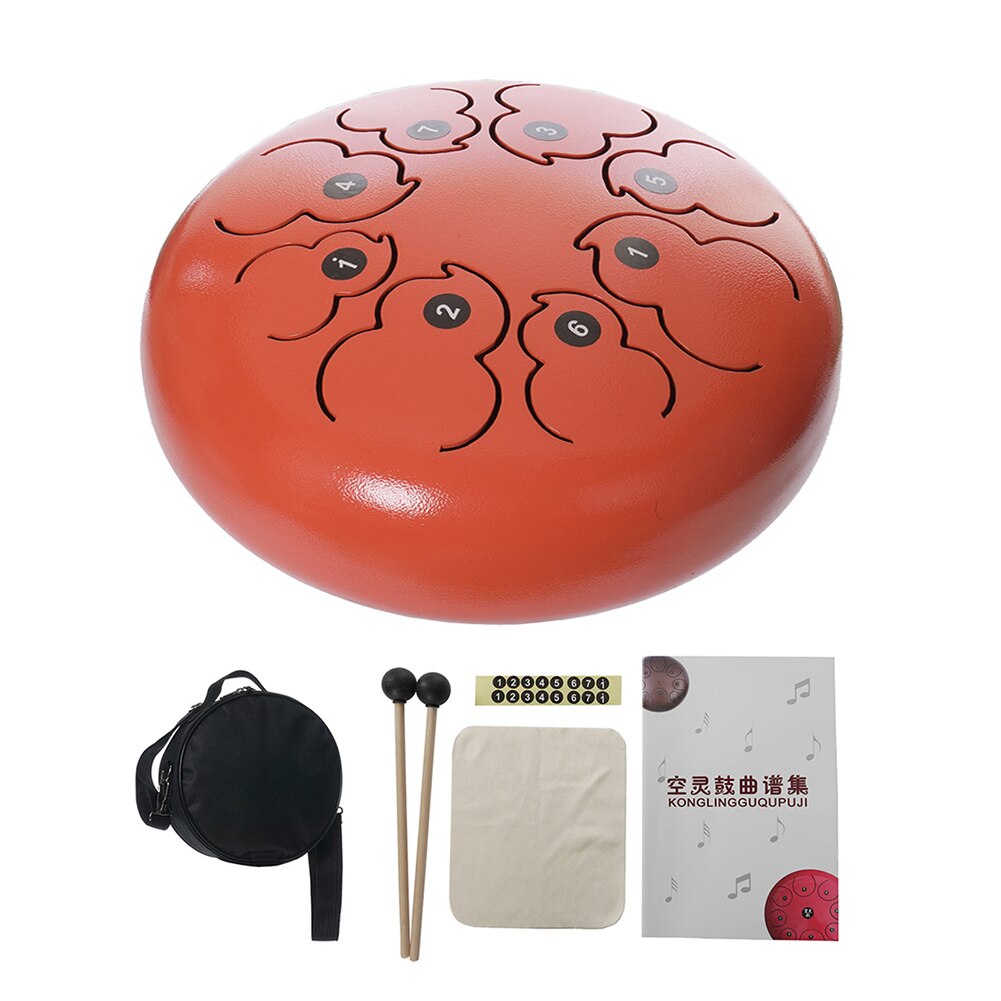 8 Inch 8-Tone Tong Drum Met Drumsticks Percussie Mini Stalen Sleutel Instrument Musical Plezierige Instrument Levert