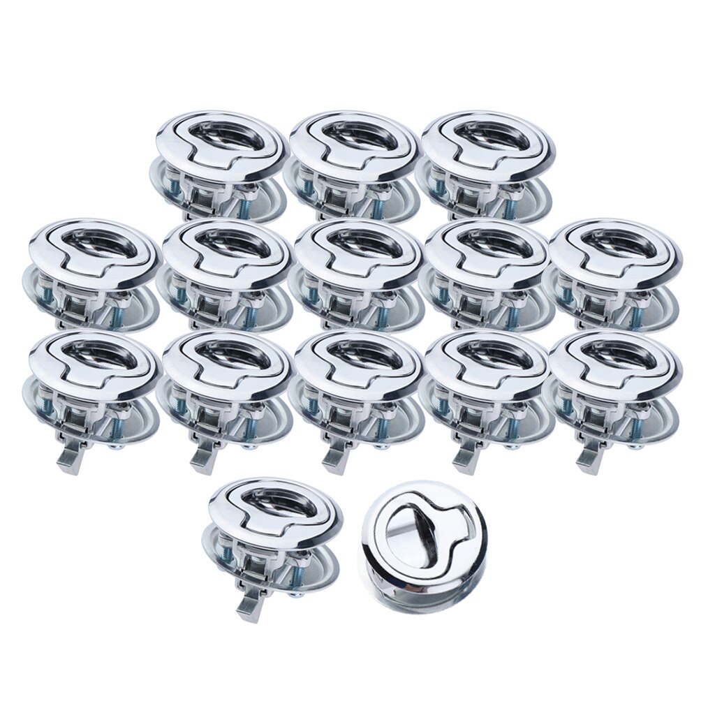 15x Marine Stainless Steel Latch RV Yacht Boat Door Cabinet Lock Latch Flush Door Pull Locker Hatch Latch Lift Handle for trucks