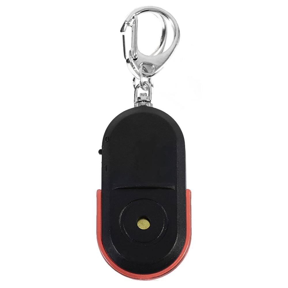 Sans fil 10m Anti-perte alarme clé localisateur porte-clés sifflet son avec lumière LED Mini Anti perte clé trouveur: Red