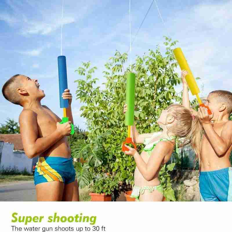 Children's Summer Beach Water Play Toys Pull-out High-pressure Water Cannon for Kids Children Outdoor Garden Beach Party Play