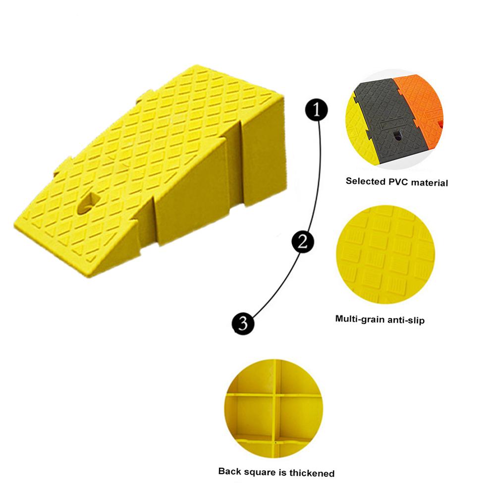 Portable Lightweight Car Plastic Curb Ramps Heavy Duty Plastic Kit Set For Driveway Car Truck For 18-22CM Height Steps