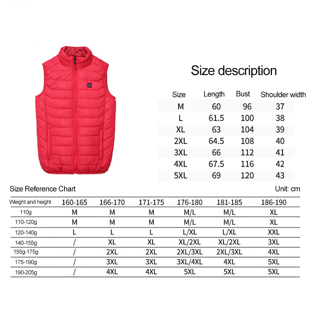Motorfiets Vest Smart Opladen Verwarming Stand Kraag Omlaag Katoen Vest Herfst En Winter Mouwloze Jas Verwarmde Vest 5XL