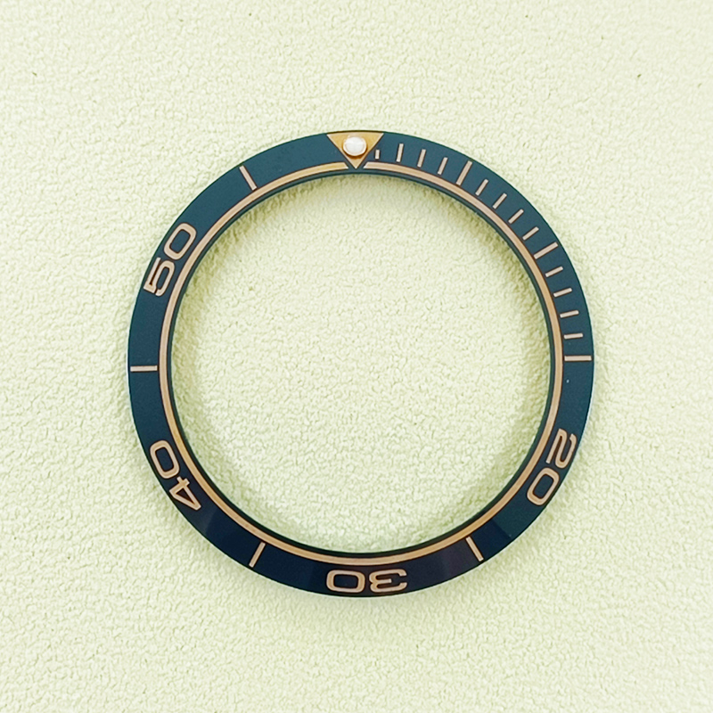 Insert de lunette en céramique pour montre de plongée pour homme, 38mm x 30,5mm, convient aux montres de 40mm, accessoires de remplacement: Argent