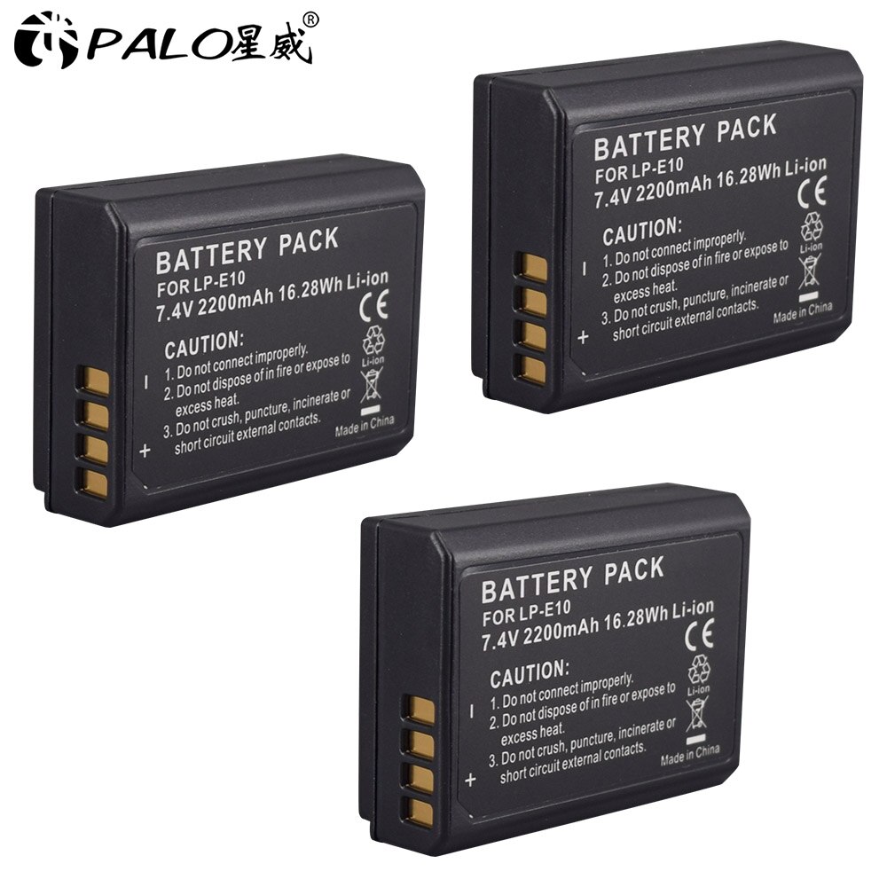 Lp -e10 lp e10 lpe 10 kamera batterier+lcd usb dobbelt oplader til canon eos 1100d 1200d 4000d kiss  x50 x70 rebel  t3 t5 t6 lp-e10: 3 stk batteri