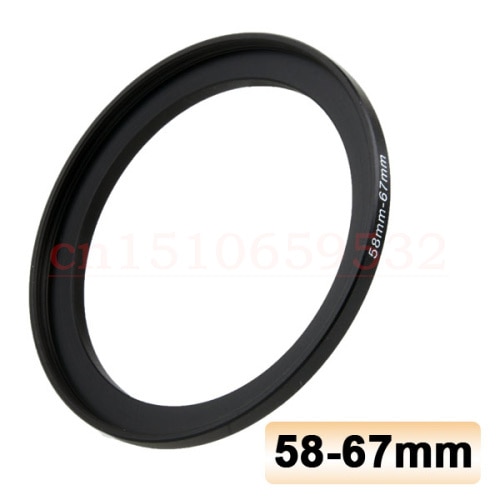 10 pz 58-67mm 58mm-67mm 58-67 step up filtro anello adattatore, lens, paraluce, copriobiettivo, e altro ancora...