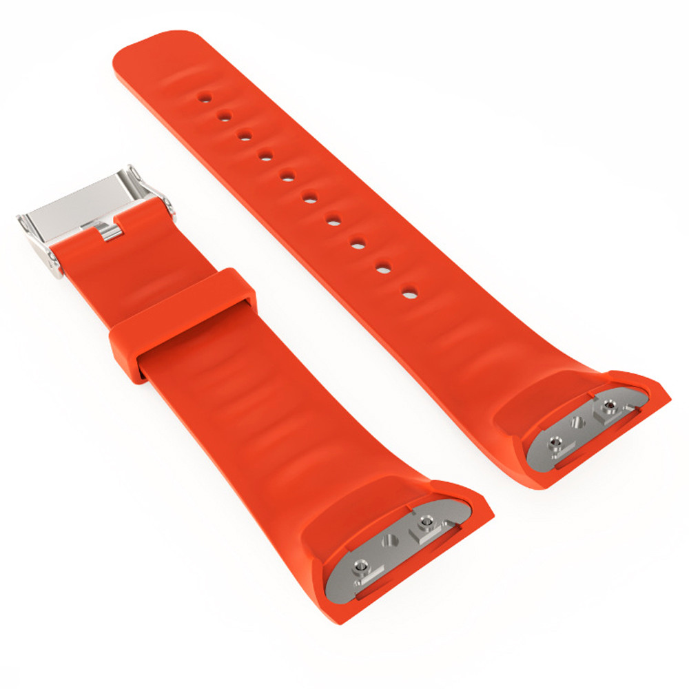 Bracelet en Silicone pour Samsung Gear Fit 2 montre de remplacement de sport bracelet de montre pour Samsung Fit2 SM-R360 accessoires: Orange red