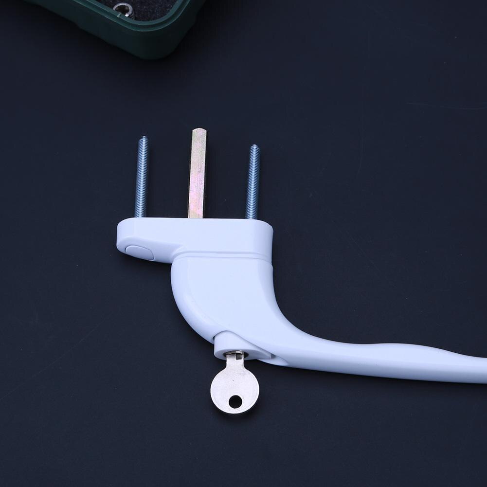 UPVC Universal Window Handle Key Locking For Double Glazing White Aluminum Alloy 4.5cm/1.77in Windows Handle Door Turning
