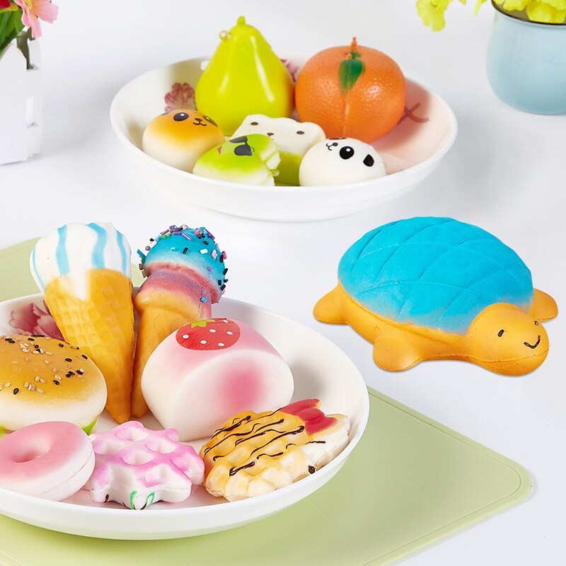 Al azar 10-40 piezas de Squishy Ice Cream kawaii simulación juguetes lindos, como el aroma Sube lentamente, la comida ligera de Squisies will