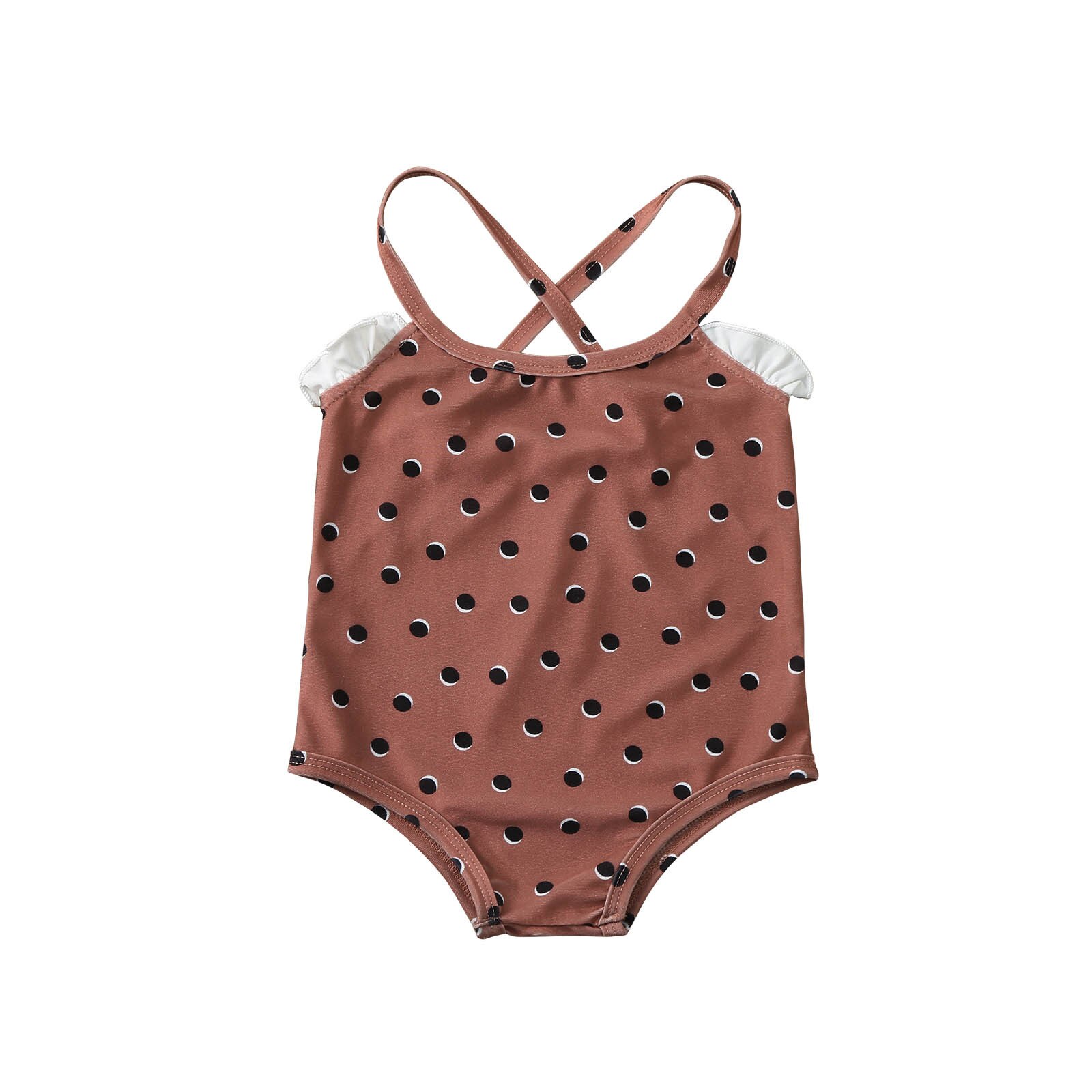 Baby Boys Girls Cute Polka Dot One-piece Swimsuit Beach Romper Clothes Fashionable And Comfortable Sleeveless Swimsuit: 110