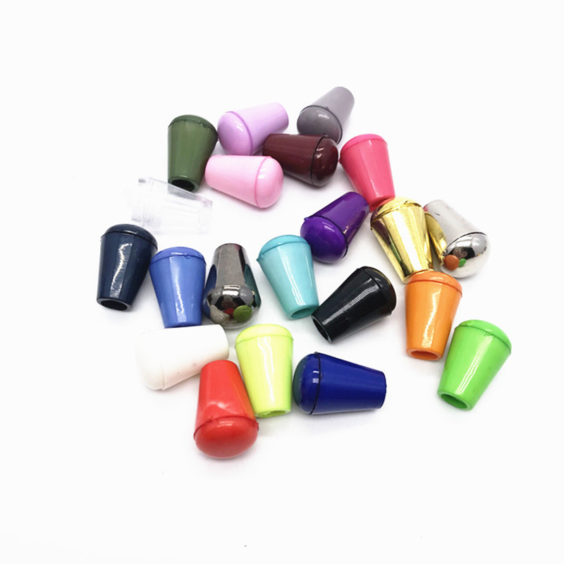 20PCS Colorful Cord Ends Bell Stopper With Lid Lock Plastic Toggle Clip For Paracord Clothes Bag Sports Wear Shoe