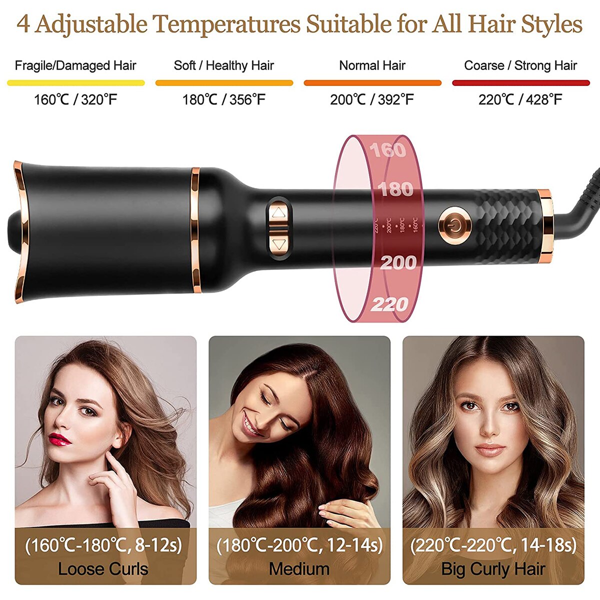 Automatic Hair Curling Iron Rotating Curls Waves Ceramic Curly Magic Hair Care Curler Curler Styling Tools