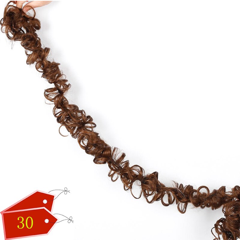 DIANQI un moño rizado con una banda de goma atada alrededor del moño y una cola de caballo envuelta alrededor del cabello de una mujer: 30