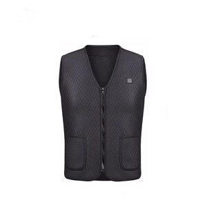 Outdoor Usb Infrarood Verwarming Vest Jas Mannen Vrouwen Winter Flexibele Elektrische Thermische Kleding Vest Vissen Wandelen Vest Sets: Zwart / XXL