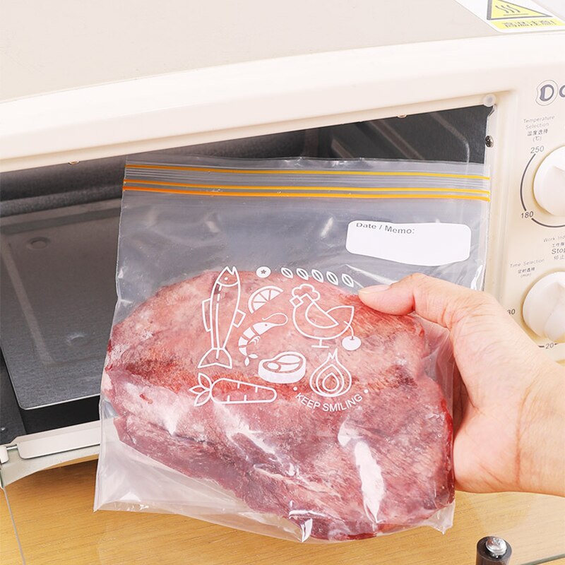 Self-Sealing General Food Bag With Box Transparent Food Preservation Bag Removable Fruit And Vegetable Snack Food Storage Bag