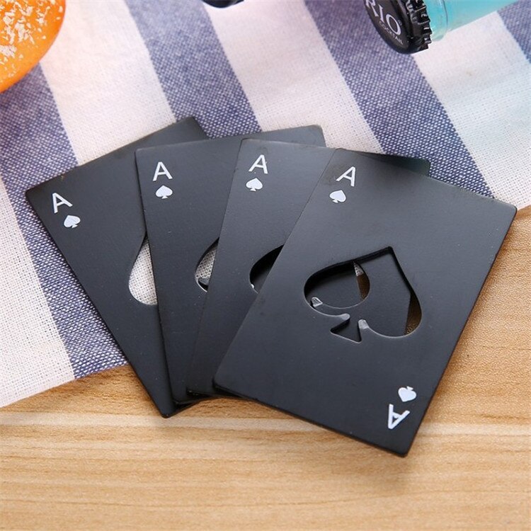 Creatieve Rvs Flesopener Poker Spades Een Multifunctionele Flesopener Eenvoudige Wijn Opener Bier Flesopener