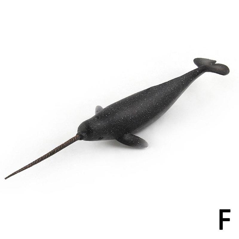 Simulation solide harz Wal modell ozean sealife tiere Modell bule Wal Hai spermien Wal schildkröte Einhorn Wal spielzeug für freundlicher: F