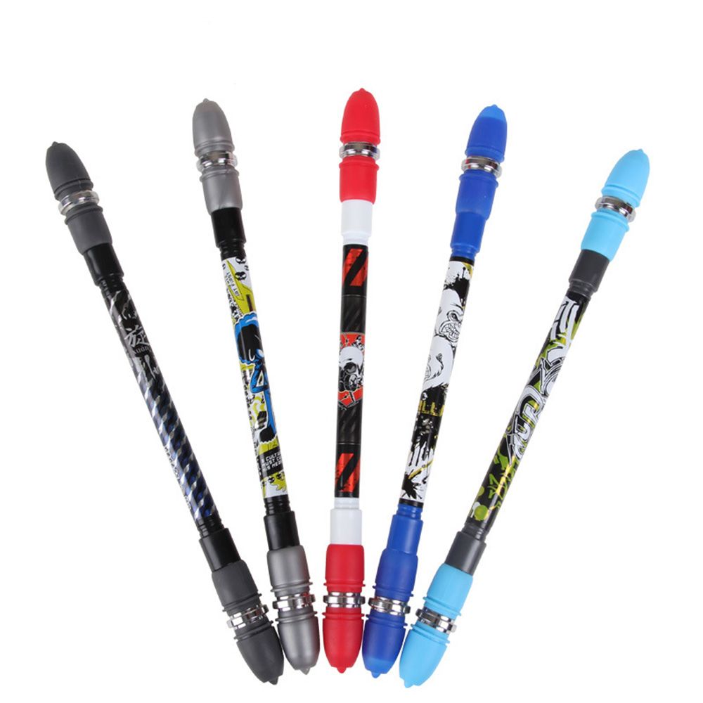 1PC Rotating Gaming Pen Anti-Skid Rolling Spinning Pen Intelligence Toy Pressure Relief Stationery Office School Writing Supply: G-Random color-1PC