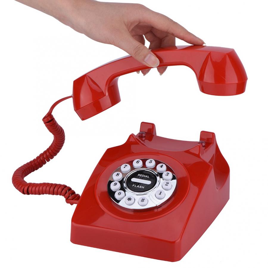 Retro Dial Phone Vintage Antique Telephone Numbers Storage Clear Sound Retro Telephone for Home Office Business telefono