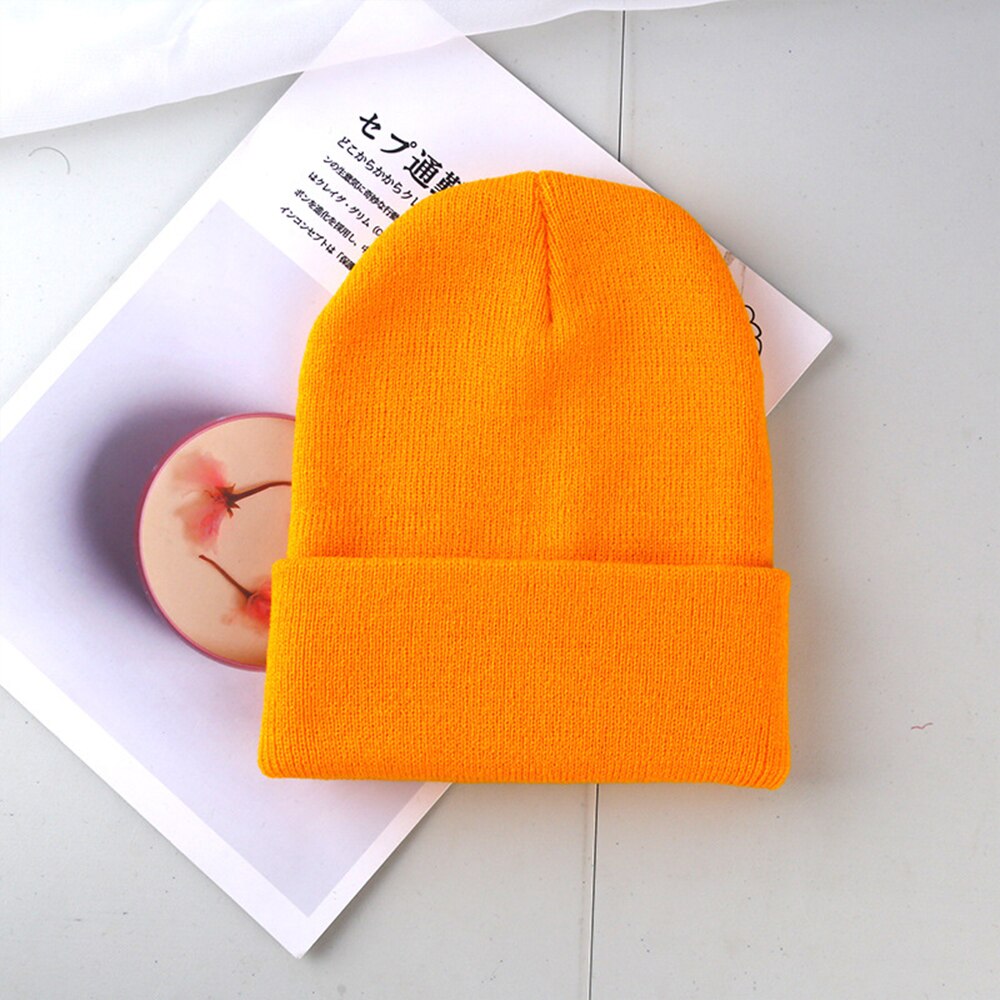 Winter Hats for Woman Beanies Knitted Solid Cute Hat Girl Autumn Beanie Caps Warmer Bonnet Ladies Casual Cap Outdoor Running: yellow