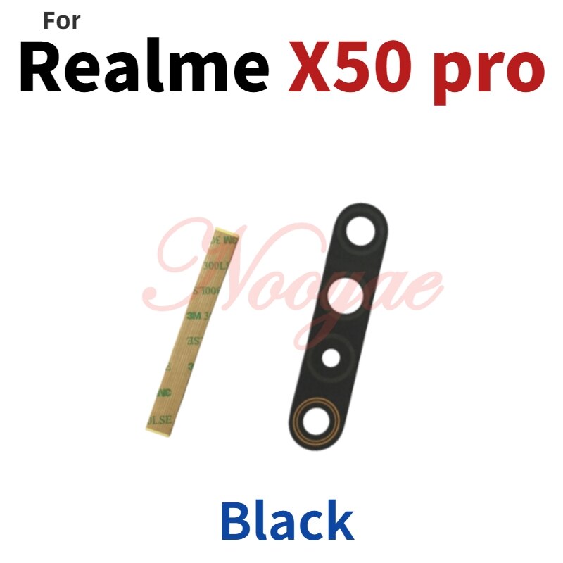 Lente negra de cristal para cámara trasera grande, última novedad, para Realme 3 5 6 C3 X50 6pro pro C11: for Realme X50 pro