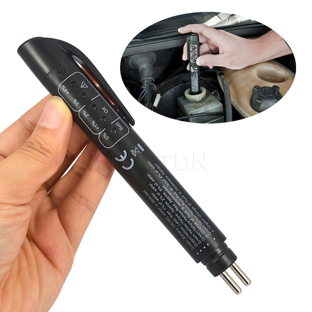 Brake Fluid Liquid Tester Pen 5 LED Car Diagnostic Indicator Tools Automotive Testing Pen