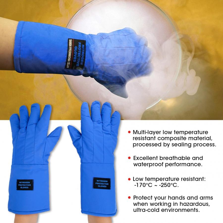 electric safety Work gloves 38cm Long Cryogenic Gloves Waterproof Low Temperature Resistant Liquid Nitrogen Protection