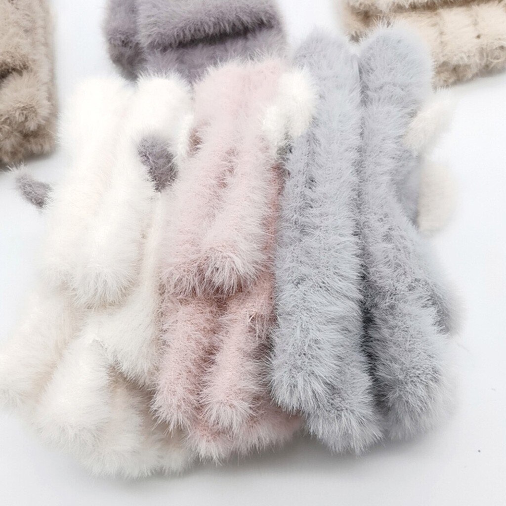 Women Winter Student Adult Christmas Deer Convertible Flip Top Fingerless Gloves Five-pointed Warm Mittens Gloves Fingerless