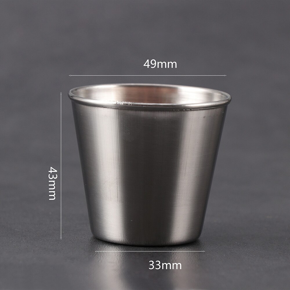 50ml pojemniki na sos ze stali nierdzewnej pojemnik na sos wielokrotnego użytku z pojemnikiem na sos robić domu w restauracji (mały rozmiar)