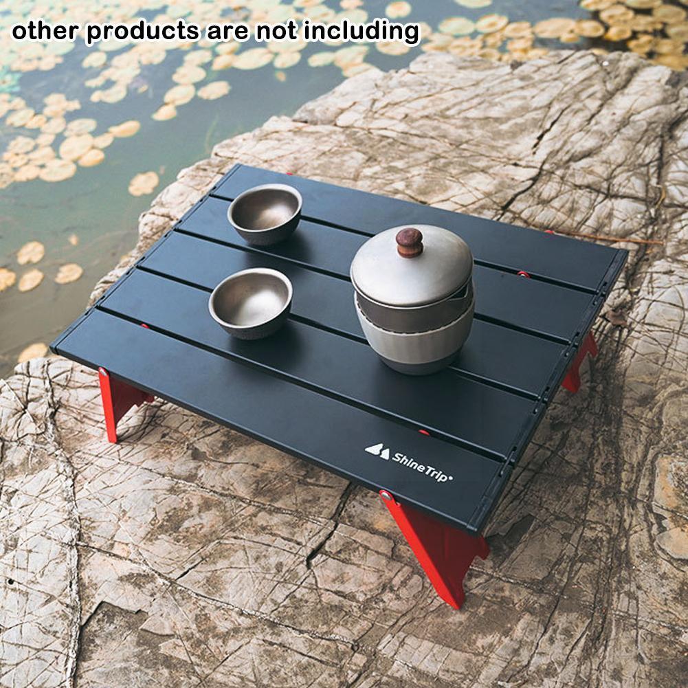 Portable Table Outdoor Furniture Foldable Folding Camping Aluminum Picnic Hiking Furniture Table Traveling Outdoor Desk All A3k7