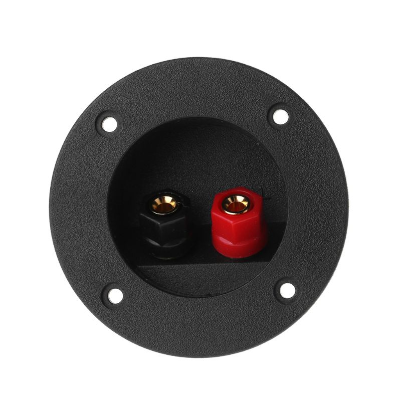 Terminal Round Cup Connector Parts Express Spring 502 Double Binding Post Gold Twist Banana Jacks Subwoofer Speaker Box Black: Default Title