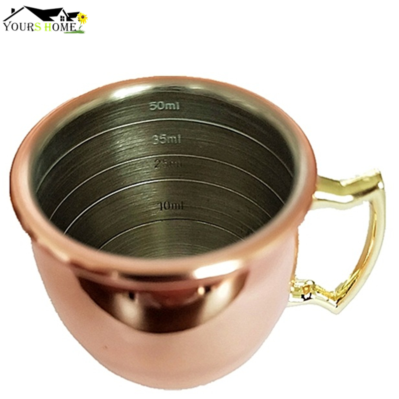 60ml Measuring Cup Tools Bar Measure Cocktail Jigger Copper Plated Bar Tools Bar Accessories Barware