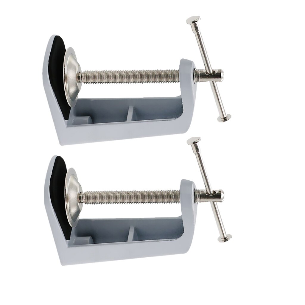 Set of 2 Adjustable Arm Clamp Table Lamp Clip Swivel Lock Clamp Holder 90mm