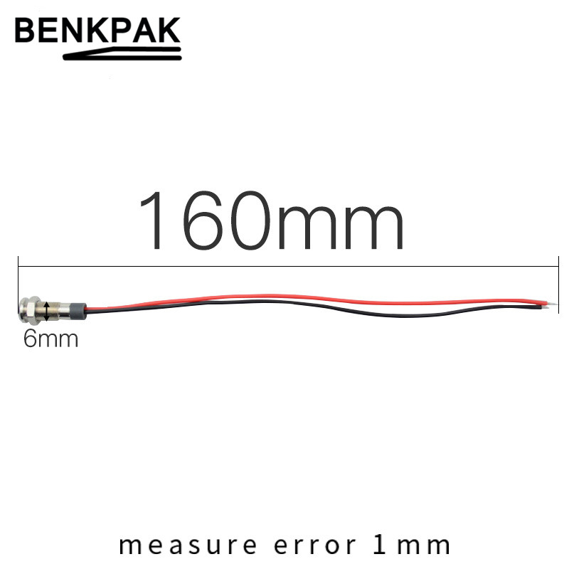 6mm LED indicator light 3V 6V 12V 24V 220V signal lamp
