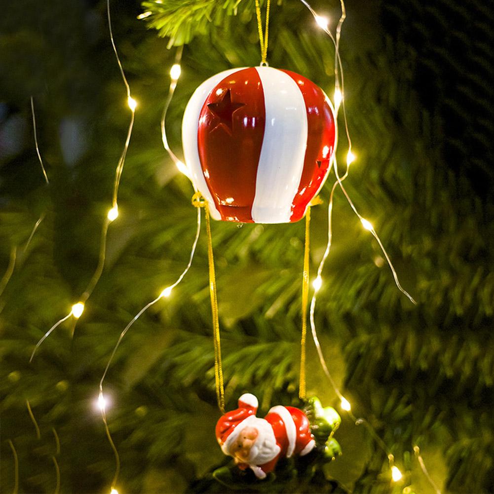 Kerstboom Decor String Licht Kerstboom Air Ballon Met Verlichting Kerstman Decoratie Hanger Kerst Decoratie