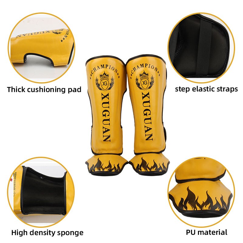 1 para MMA boks kostki wsparcie mężczyźni kobiety sprzęt Kickboxing Karate ochraniacze Sanda Muay Thai Legging