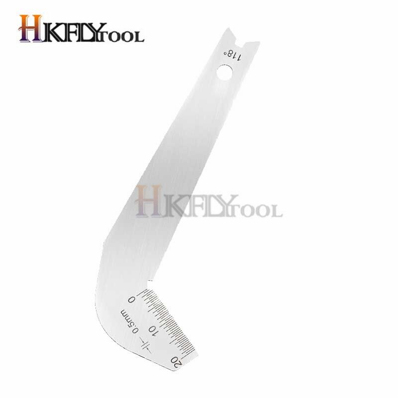Drill Bits Angle Gauge Dirll Sharpener Tools S/S Inspection Angle Gage Stainless Steel Corner Front Edge Measuring Tool: 1pc type2