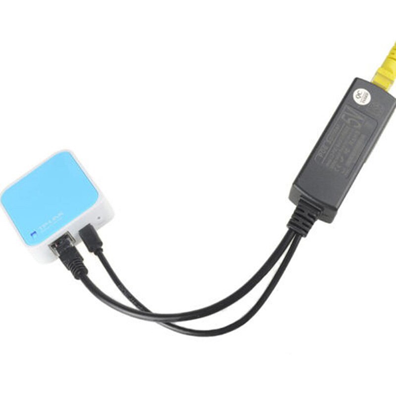 Ethernet 48v to 5v 2a micro usb adapter 10w micro usb aktiv poe splitter power over