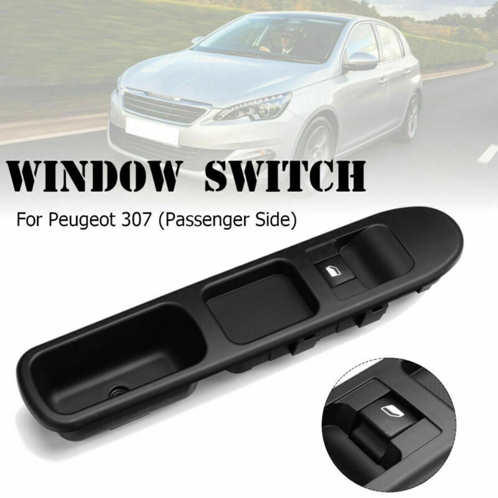 Interrupteur de commande de vitre électrique, bouton de lève-vitre, côté passager, pour Peugeot 53269709, 96351625XT, 307