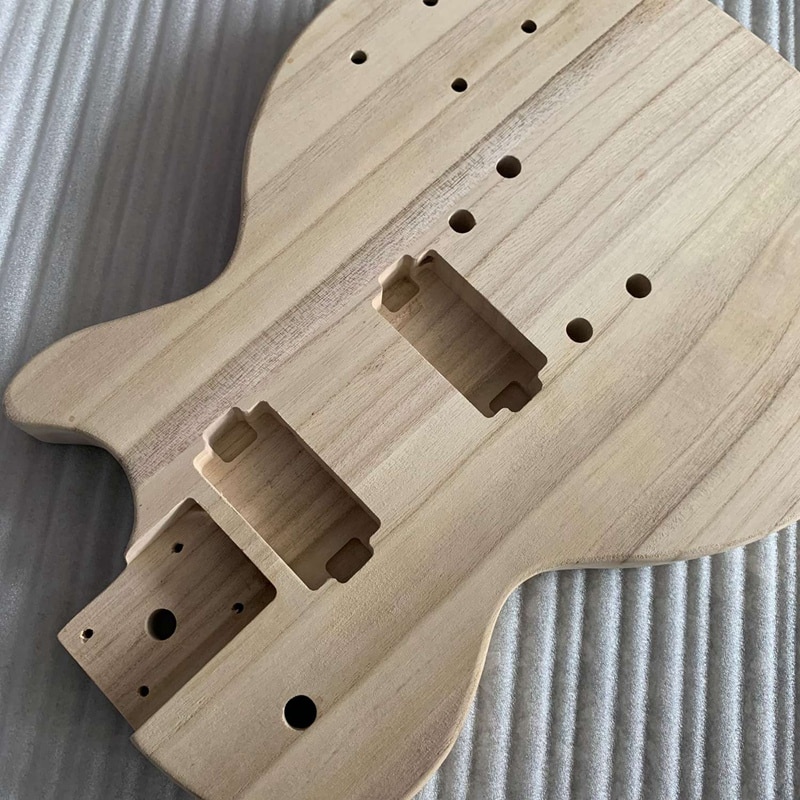 Candlenut-cuerpo de guitarra artesanal, piezas de repuesto de barril de guitarra eléctrica de madera, sin terminar, en oferta