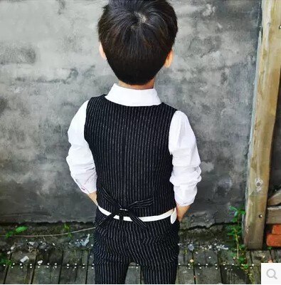 Kinderen Prestaties Kleding Jongens Formele Pakken Bruiloft Verjaardag Party Pant Kids Blazer Vest + Broek 2 Stuk