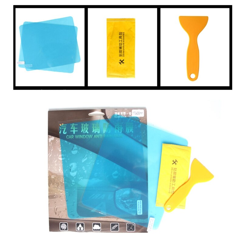 Film transparent de protection pour vitres latérales de voiture, Membrane Anti-brouillard et Anti-éblouissement, imperméable à l'eau et à la pluie, 2 pièces/ensemble
