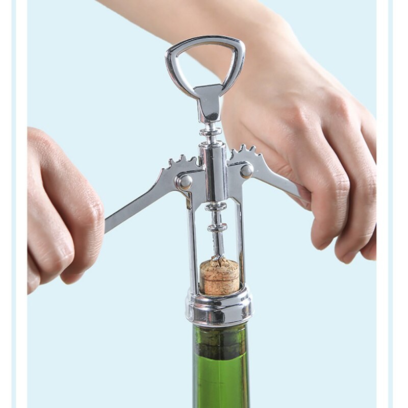 Draagbare Rode Professionele Rvs Type Vleugel Kurkentrekker Wijn flesopener Handvat Openers Voor keuken gadgets