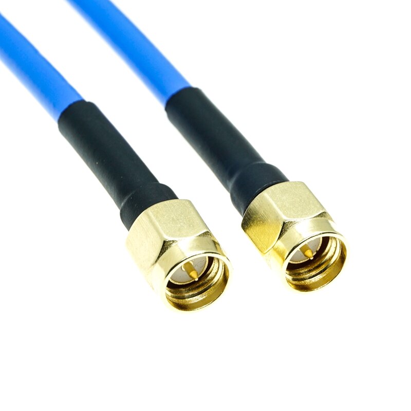SMA male to SMA male plug connector RG402 RG-402 Semi Flexible Coaxial Cable 0.141" 50ohm Blue