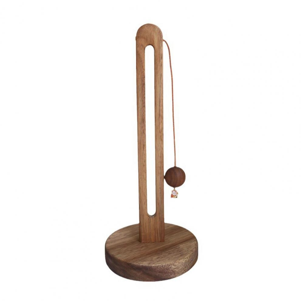 Kitchen Countertop Paper Towel Holder with Anti-Slip Wooden Base DIY Installation Standing Paper Towel Roll Stand Tissue Holder: grey