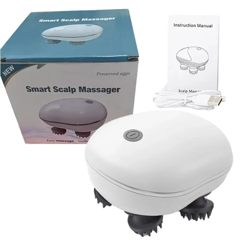 Electric Scalp Head Massager Red Light Therapy Antistress Relax Body Massage Remove Muscle Tension Tiredness Massageador Tool: MULTI