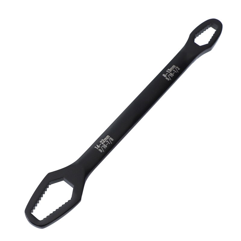Clé universelle Double tête clé auto-serrant multifonctionnelle 8-22mm clé domestique clé universelle outil à main: Black