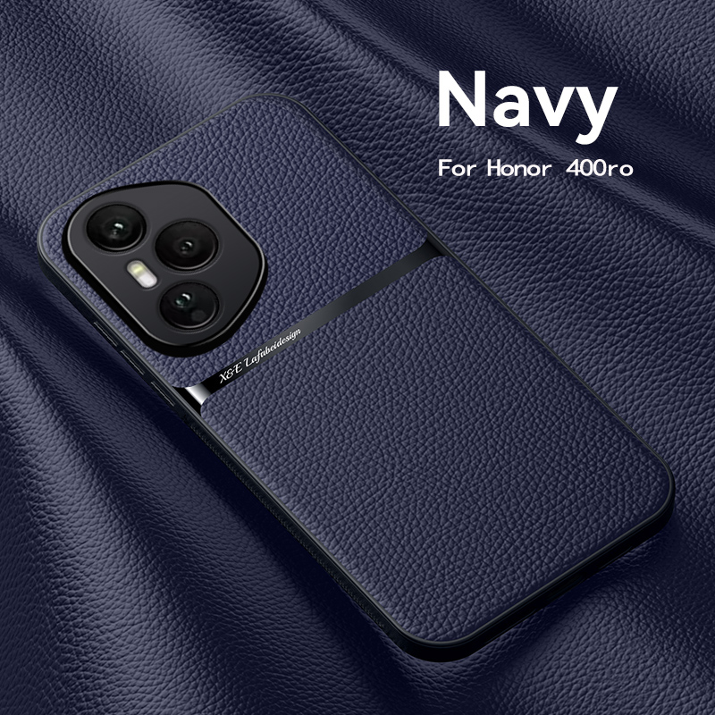 Luxury leather case for honor 400 pro 5g , magnetic car mount phone cover for honor 400 5g 400 case: Sky blue