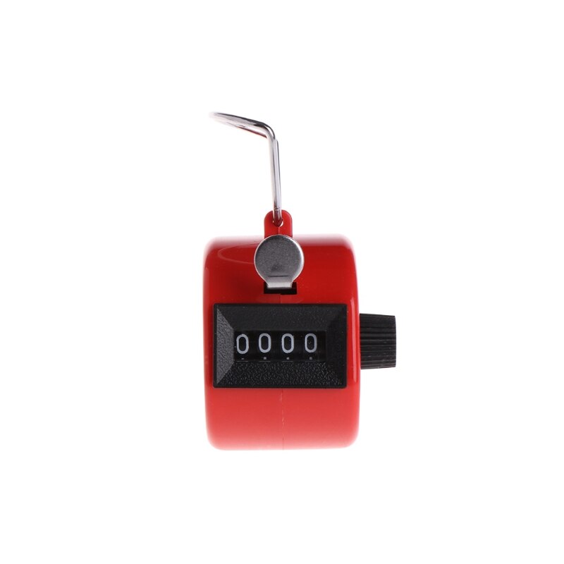 OOTDTY Hand Tally Counter 4 Digital Display Mechanical Manual Count Click with Finger Ring